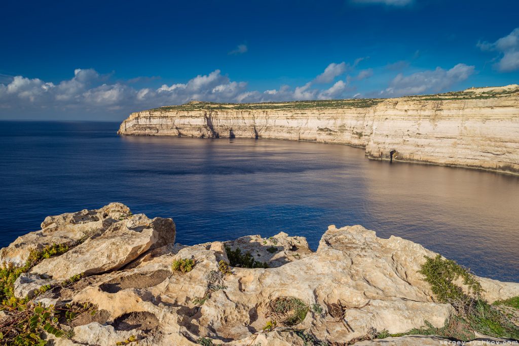 Coastline of Gozo Island, Malta